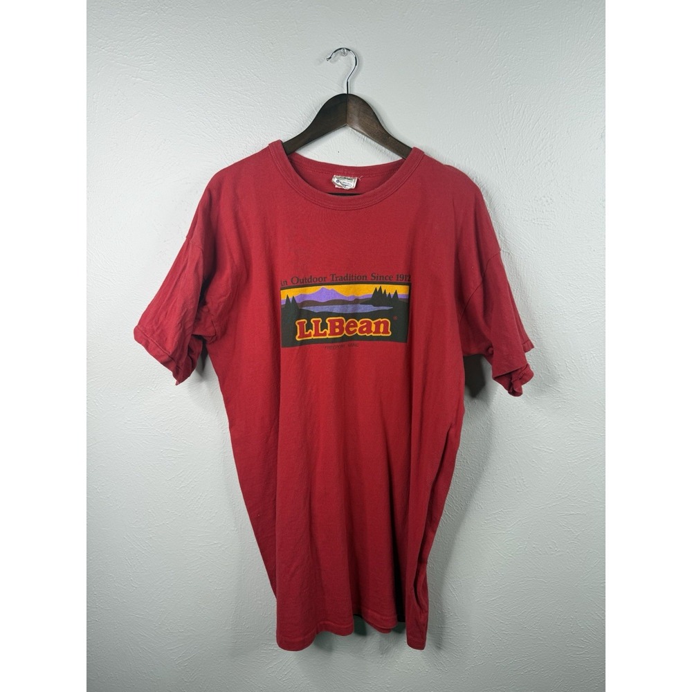 VINTAGE 80s | L.L Bean Outdoor Tradition Logo Champion T-Shirt sz XL Adult Rare